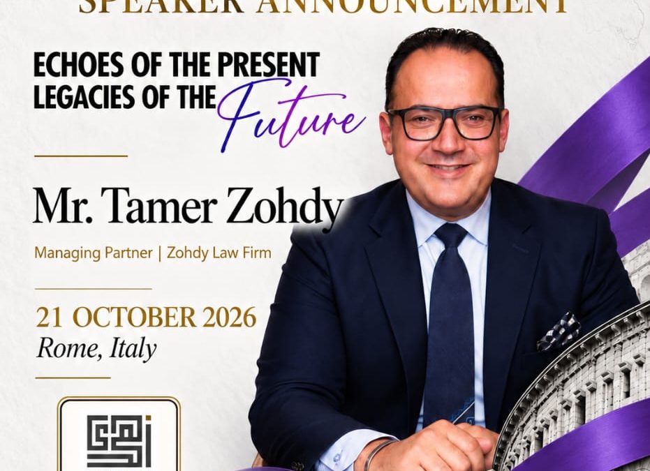Mr. Tamer Zohdy to Speak at Rome Art Week 2026